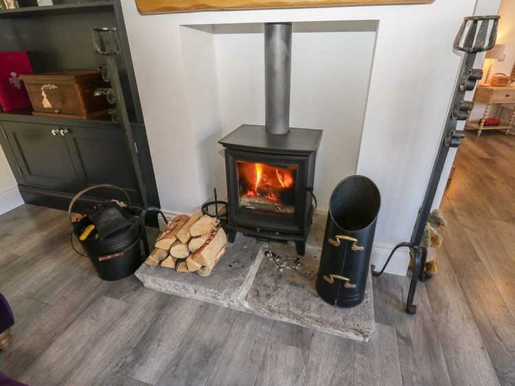 Woodburning stove inside The Summerhouse